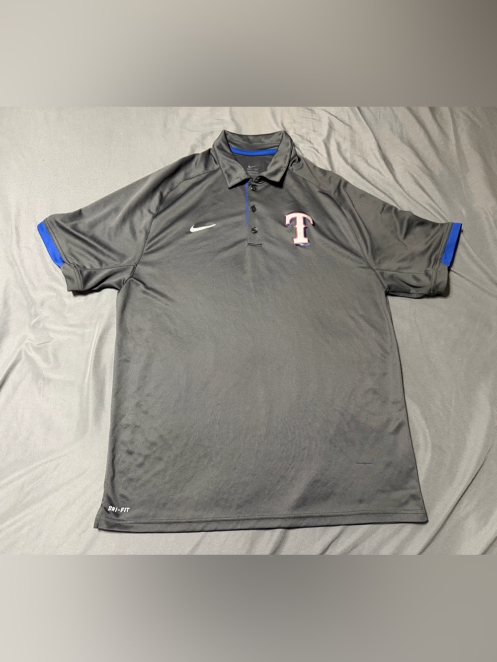 Nike Texas Rangers Polo Shirt Size L Mens